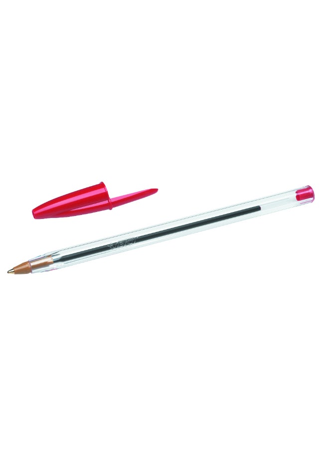 Bic 10-Piece Cristal Original Bright Medium Point Ball Pen Red 1 mm 134083 - Image 2